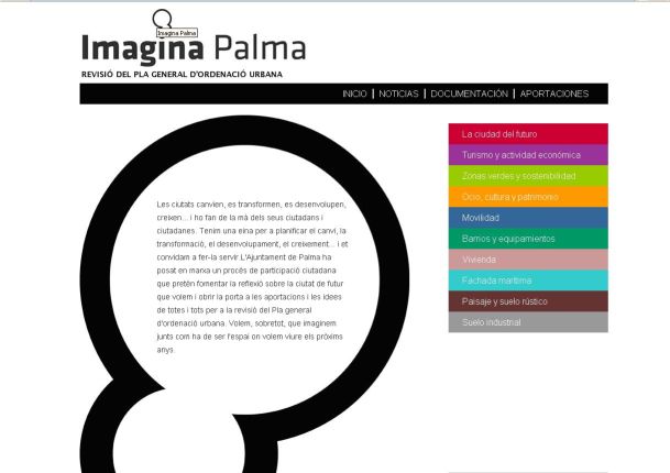 L'Ajuntament posa en marxa la web imaginapalma.com i una oficina per fomentar la participació al procés de revisió del PGOU