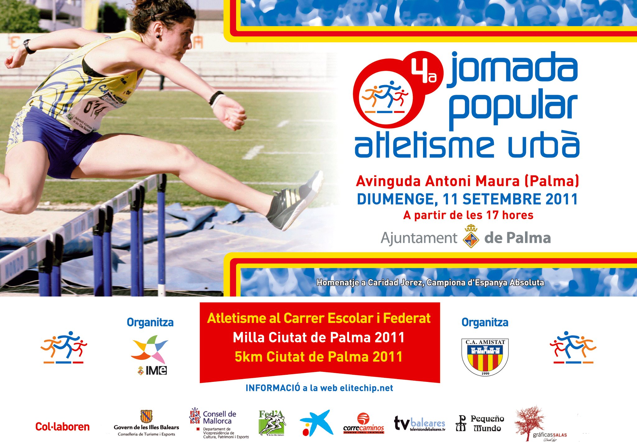 L'Institut Municipal de l'Esport y el Club Atletismo Amistat organizan la IV Jornada Popular de Atletismo Urbano